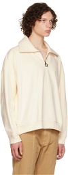 Wooyoungmi Off-White Half-Zip Sweatshirt