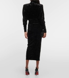 Alexandre Vauthier Velvet turtleneck maxi dress