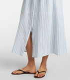 Velvet Saron striped cotton and linen shirt dress