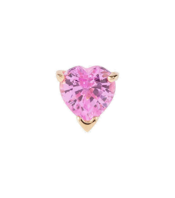Photo: Roxanne First 14kt rose gold single earring with pink sapphire