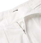 Rubinacci - Manny Pleated Cotton-Twill Bermuda Shorts - White