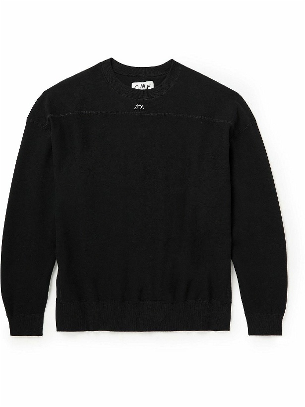 Photo: Comfy Outdoor Garment - Logo-Embroidered Reversible Cotton-Jersey Sweatshirt - Black