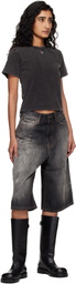 Ottolinger Black Pierced Fitted T-shirt