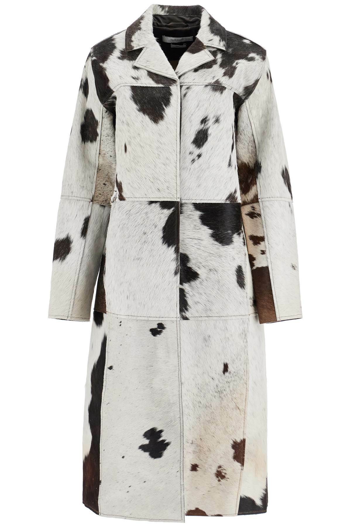 SAKS POTTS long gio coat in pony hair Brown