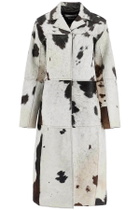 SAKS POTTS long gio coat in pony hair Brown