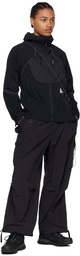 and wander Black Oversized Cargo Pants