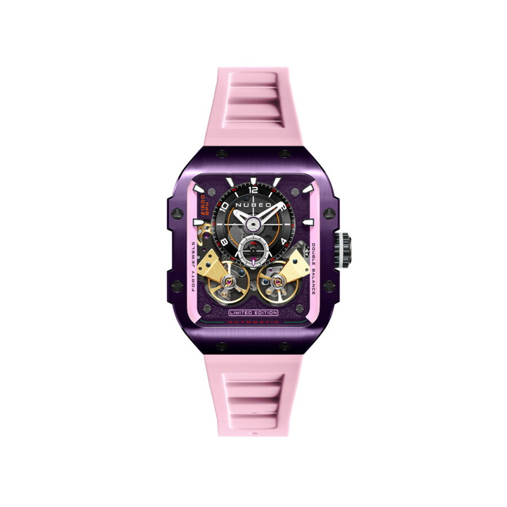 Photo: Nubeo Maven Automatic Purple Dial Mens Watch NB-6077-0D