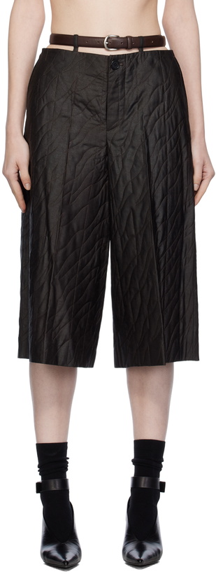 Photo: UMBER POSTPAST Brown Mud-Dyed Shorts