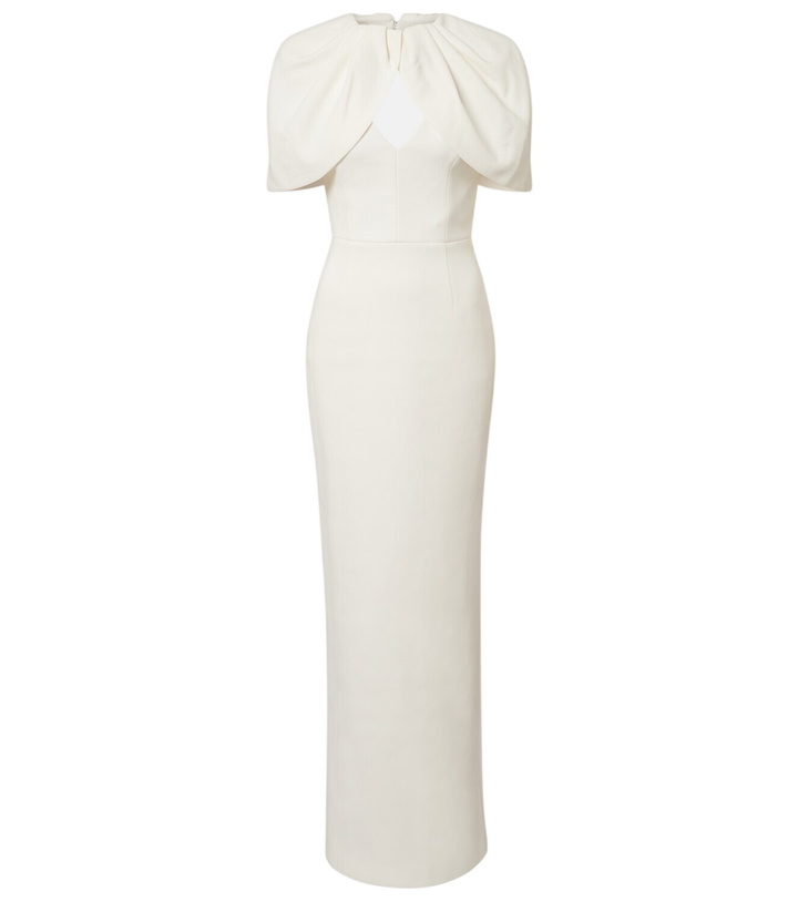 Photo: Rebecca Vallance Bridal Cameron caped crêpe gown