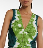Altuzarra - Pan tie-dye crêpe de chine top