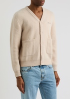 Percival White Glove Logo Knitted Cardigan Ecru