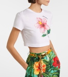 Dolce&Gabbana Floral cotton crop top