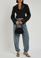 Alexander Wang Ryan Ribbed-knit top Handle bag - Black - One Size