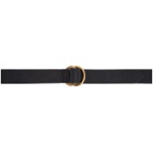 Maximum Henry Black and Gold Wide Double Ring Belt