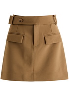 Odd Muse The Ultimate Muse Striped Brushed-knit Mini Skirt Olive