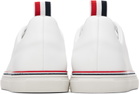 Thom Browne White Vitello Calf Tennis Sneakers