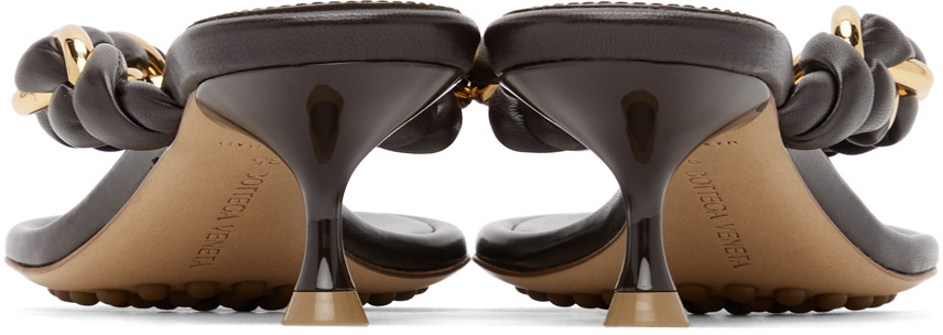 Bottega Veneta Brown Chain Dot Sandals Bottega Veneta