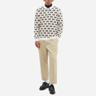 Beams Plus Men's Argyle 14G Knit Polo Shirt in Off White