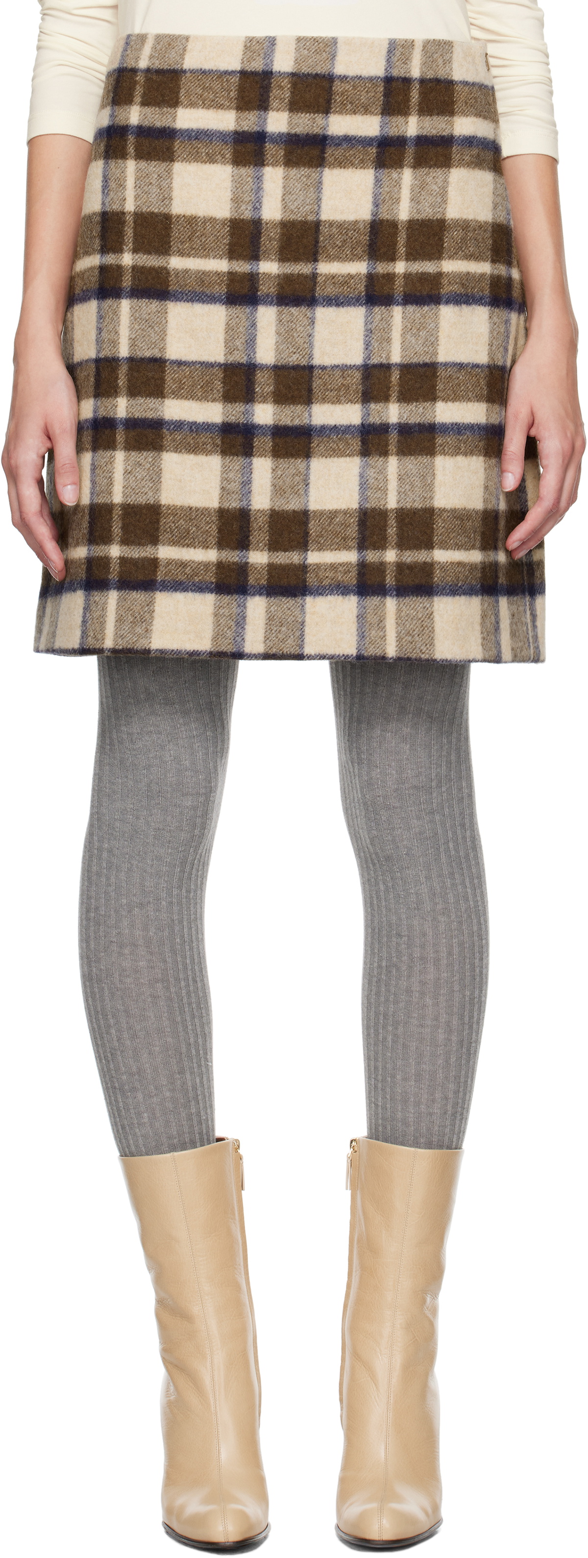 Weekend Max Mara Brown Epoca Midi Skirt