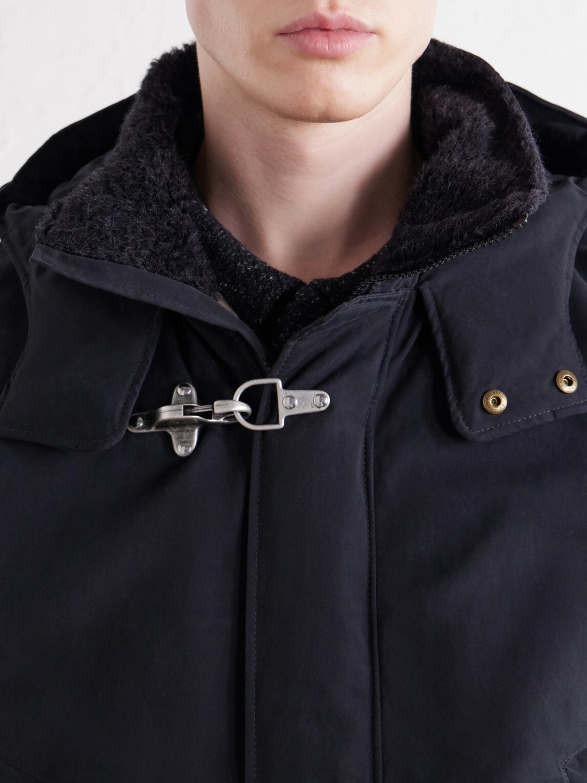 A Kind Of Guise - Isaba Padded Cotton, Wool and Mohair-Trimmed Canvas Parka - Black
