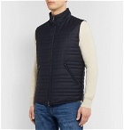 Loro Piana - Marlin Reversible Quilted Rain System Microfibre and Virgin Wool-Blend Gilet - Blue