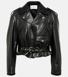 Alaïa Cropped leather biker jacket