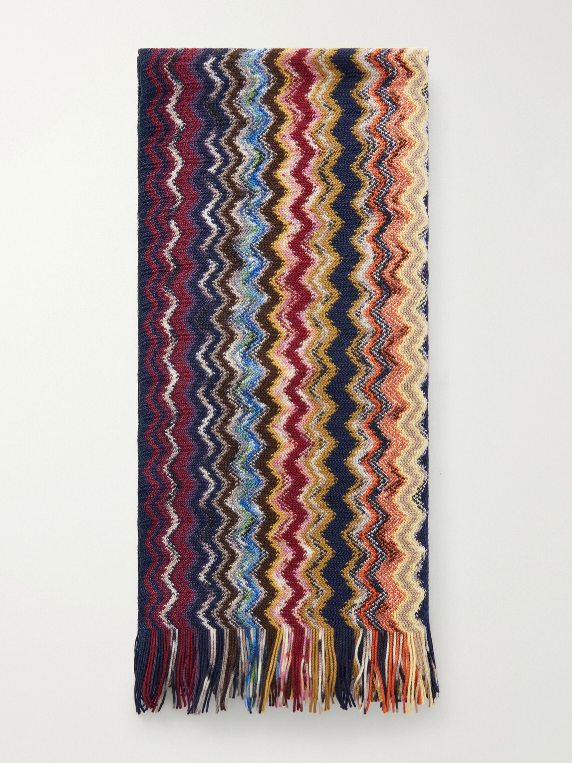 Missoni - Striped Crochet-Knit Wool Scarf - Multi