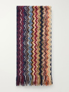 Missoni - Striped Crochet-Knit Wool Scarf - Multi