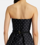 Elie Saab Belted polka-dot gown