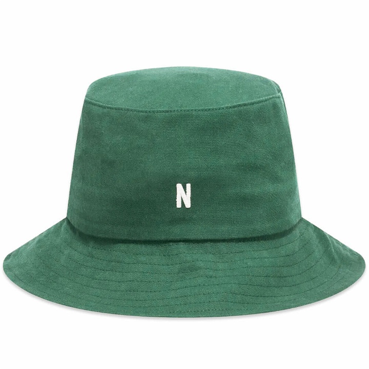 Photo: Norse Projects Men's Twill Bucket Hat in Dartmouth Green