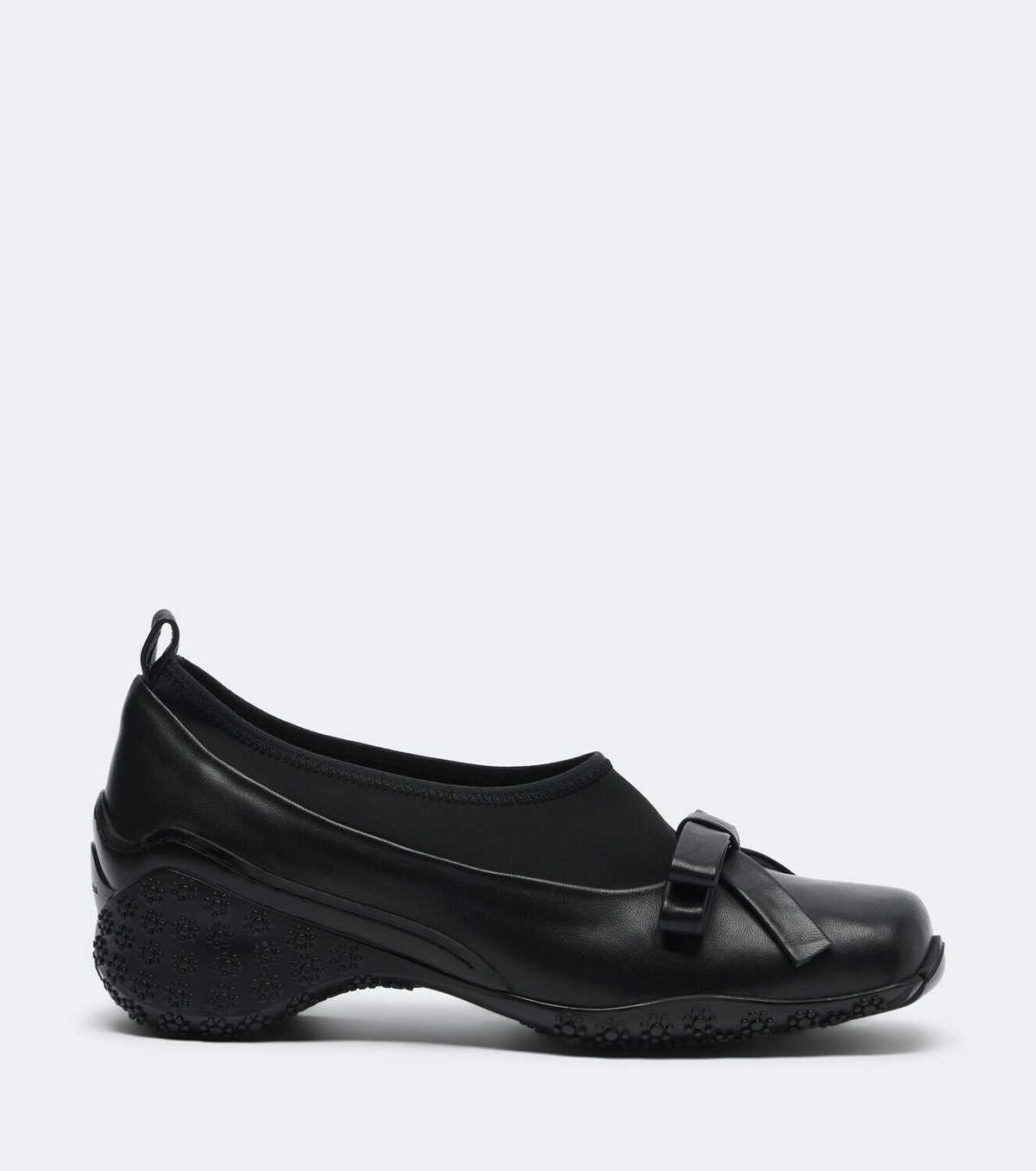 Simone Rocha Bow-detail leather-trimmed slip-on shoes