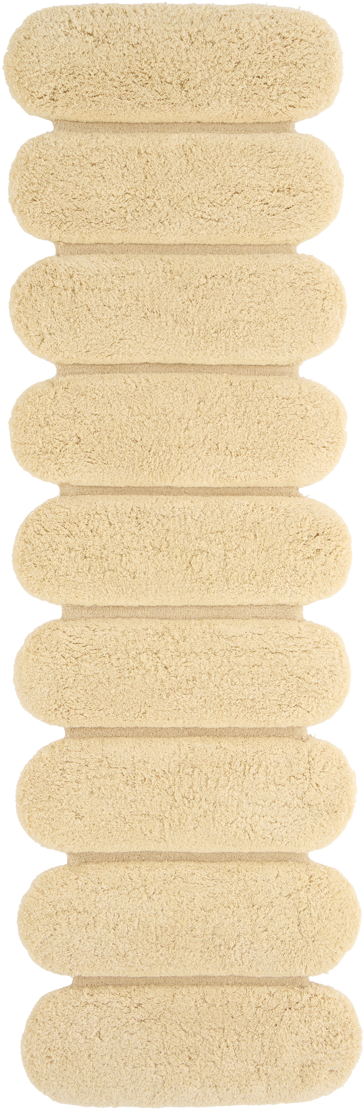 Mush Studios Beige Ribbed Runner Rug