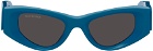 Balenciaga Blue Odeon Sunglasses