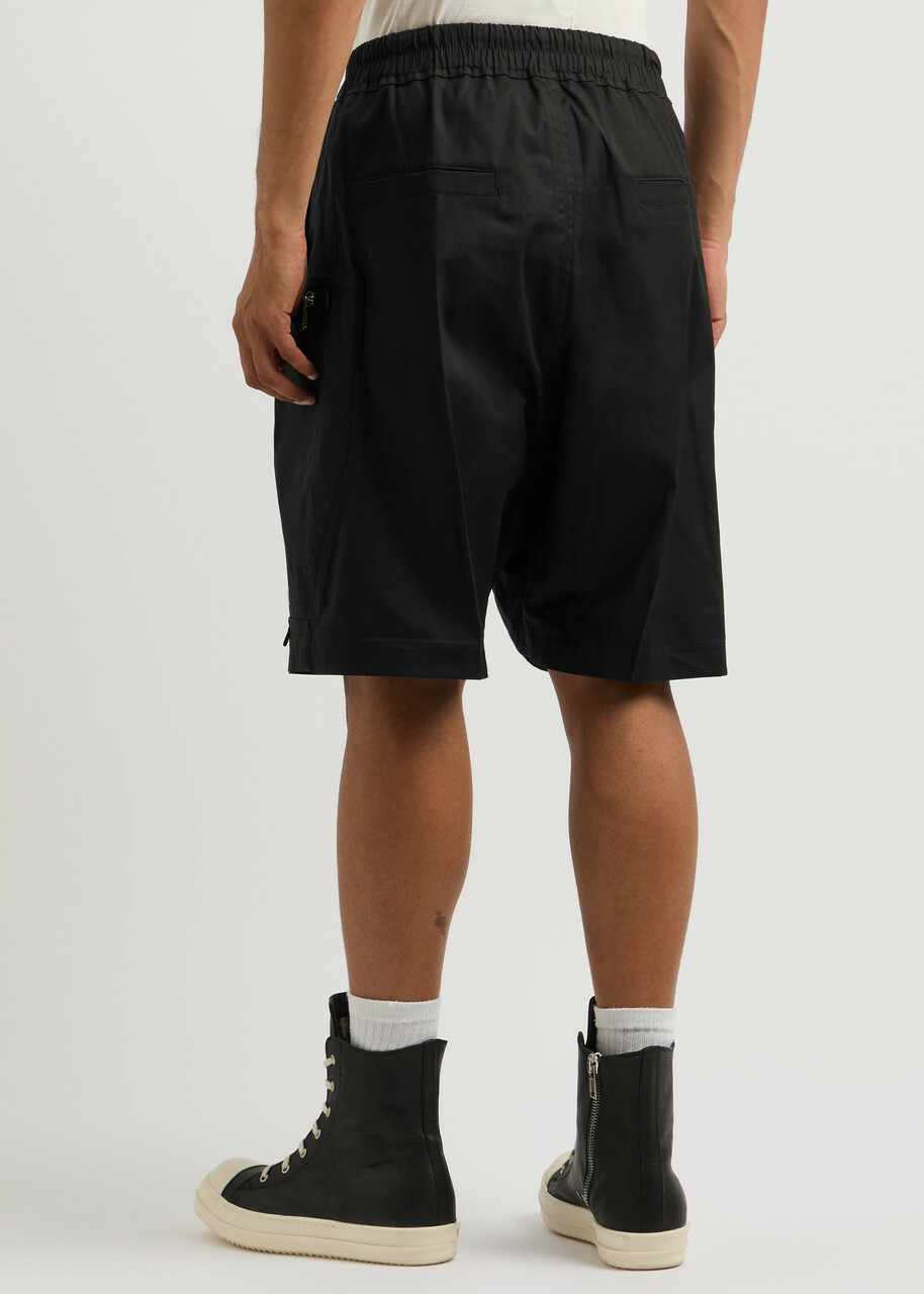 Rick Owens Bauhaus Bela Stretch-cotton Cargo Shorts Black Rick Owens