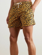 Palm Angels - Straight-Leg Mid-Length Cheetah-Print Swim Shorts - Orange