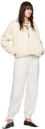 Jil Sander White Belted Trousers