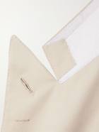 UMIT BENAN B - Andy Double-Breasted Silk-Twill Suit Jacket - Neutrals