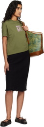 Marni Green Marni Logo Flame Print Jersey T-shirt