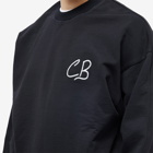 Cole Buxton Men's CB Applique Crew Sweat in Black