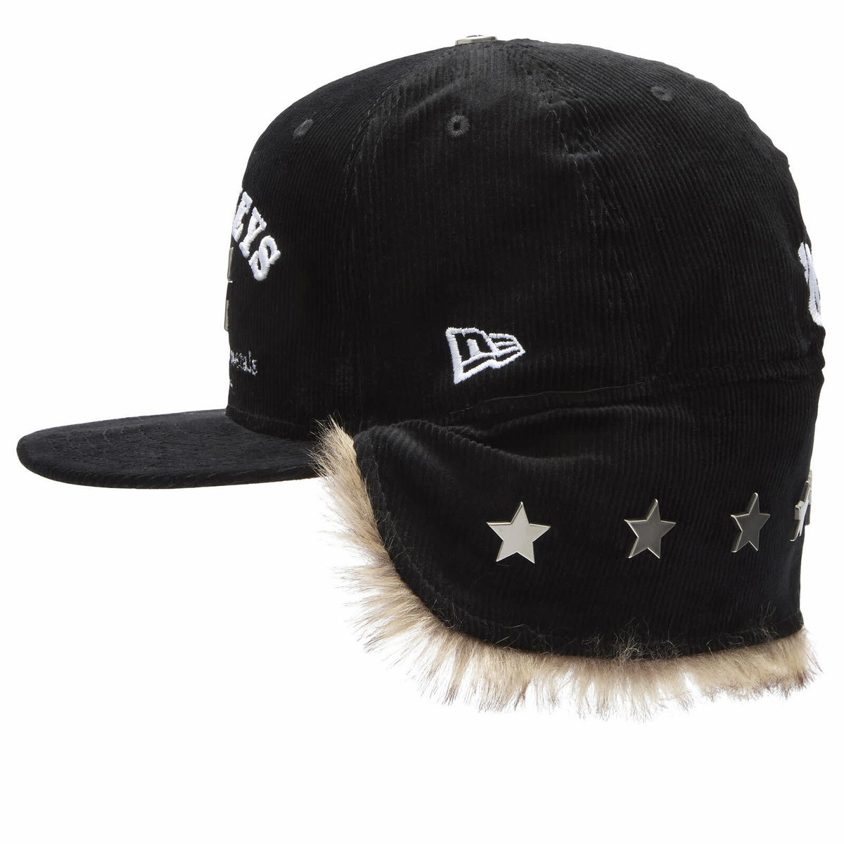 TwoJeys x New Era 59Fifty Downflap Cap in Corduroy Black TwoJeys