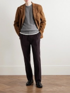 De Petrillo - Slim-Fit Merino Wool and Cashmere-Blend Sweater - Gray