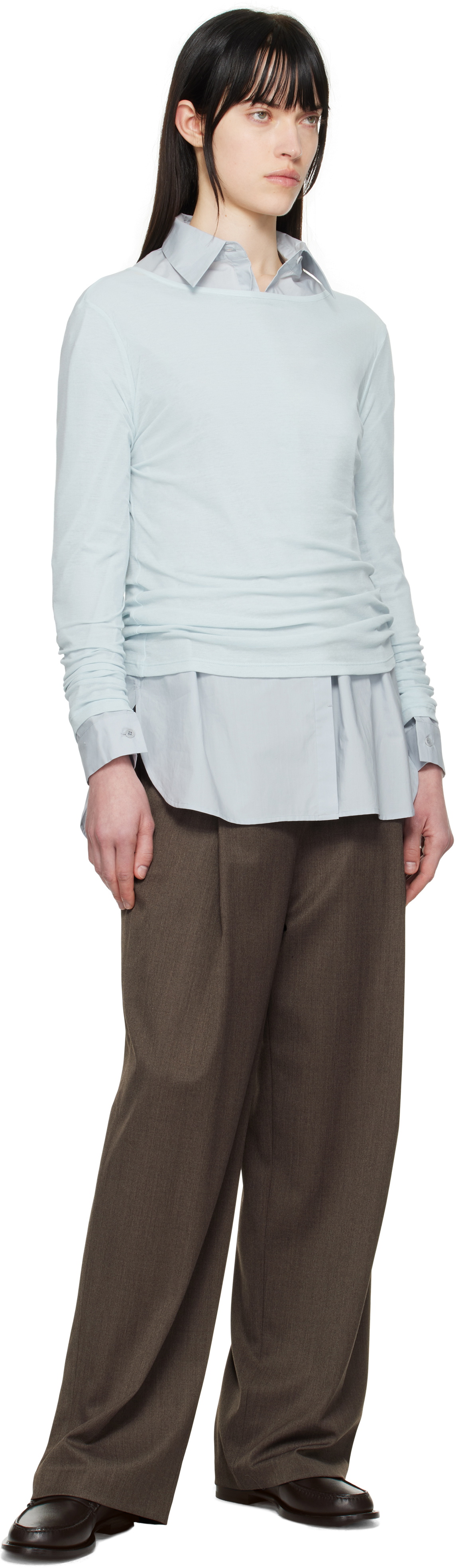 AMOMENTO Blue Round T-shirt