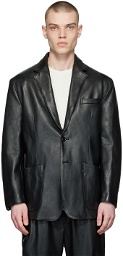 WACKO MARIA Black Leather Jacket