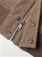Ralph Lauren Purple label - Deshler Brushed Wool-Blend Flannel Bomber Jacket - Brown
