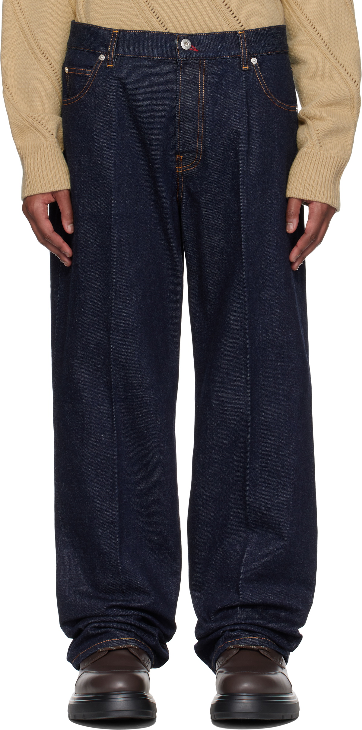 Ferragamo Indigo Straight-Leg Jeans