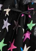 Love Stories Love Lace Star-print Satin Camisole top Multicoloured
