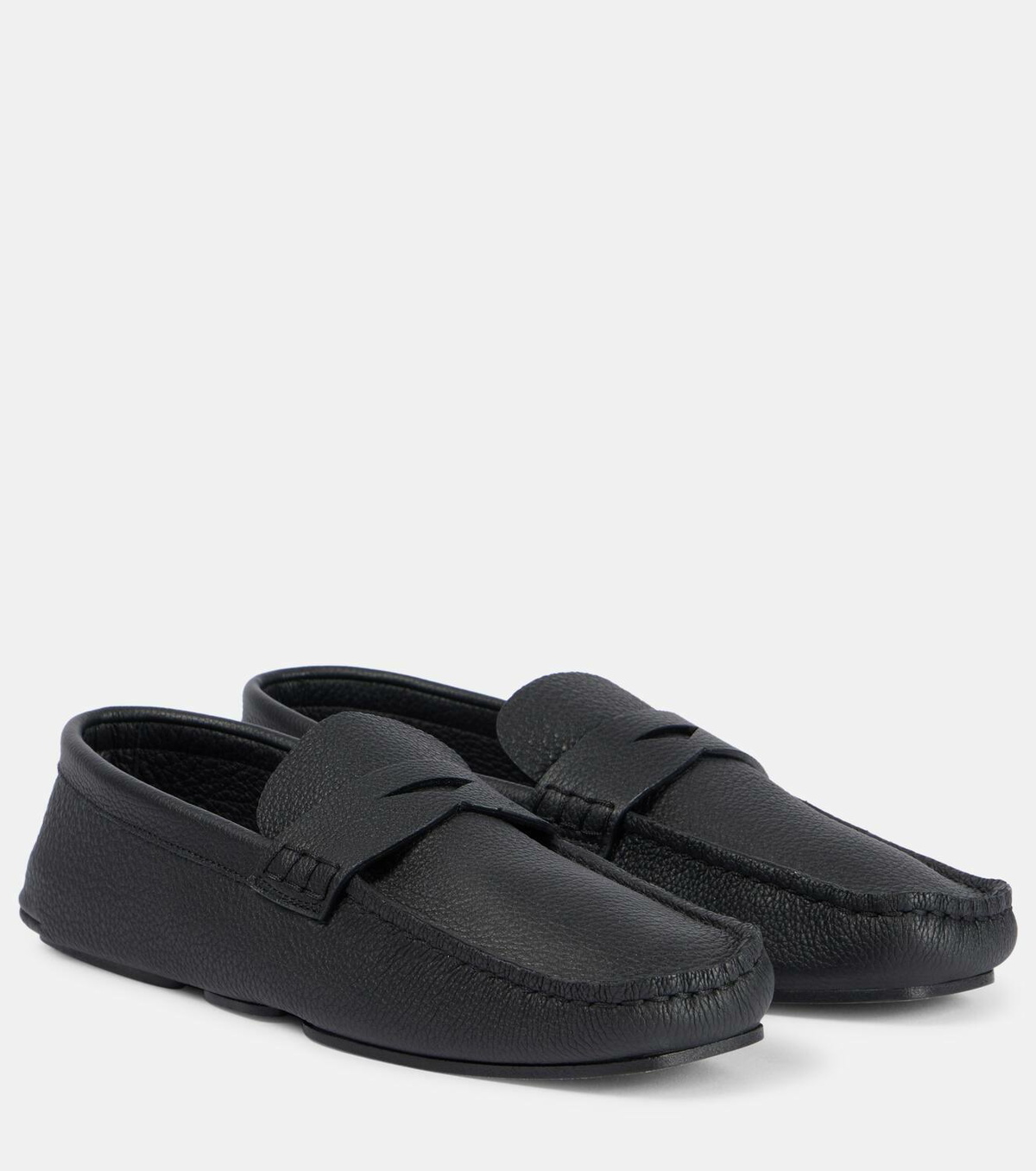 Khaite Billy leather penny loafer