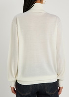 Toteme Turtle-neck Fine-knit Wool Jumper Ecru