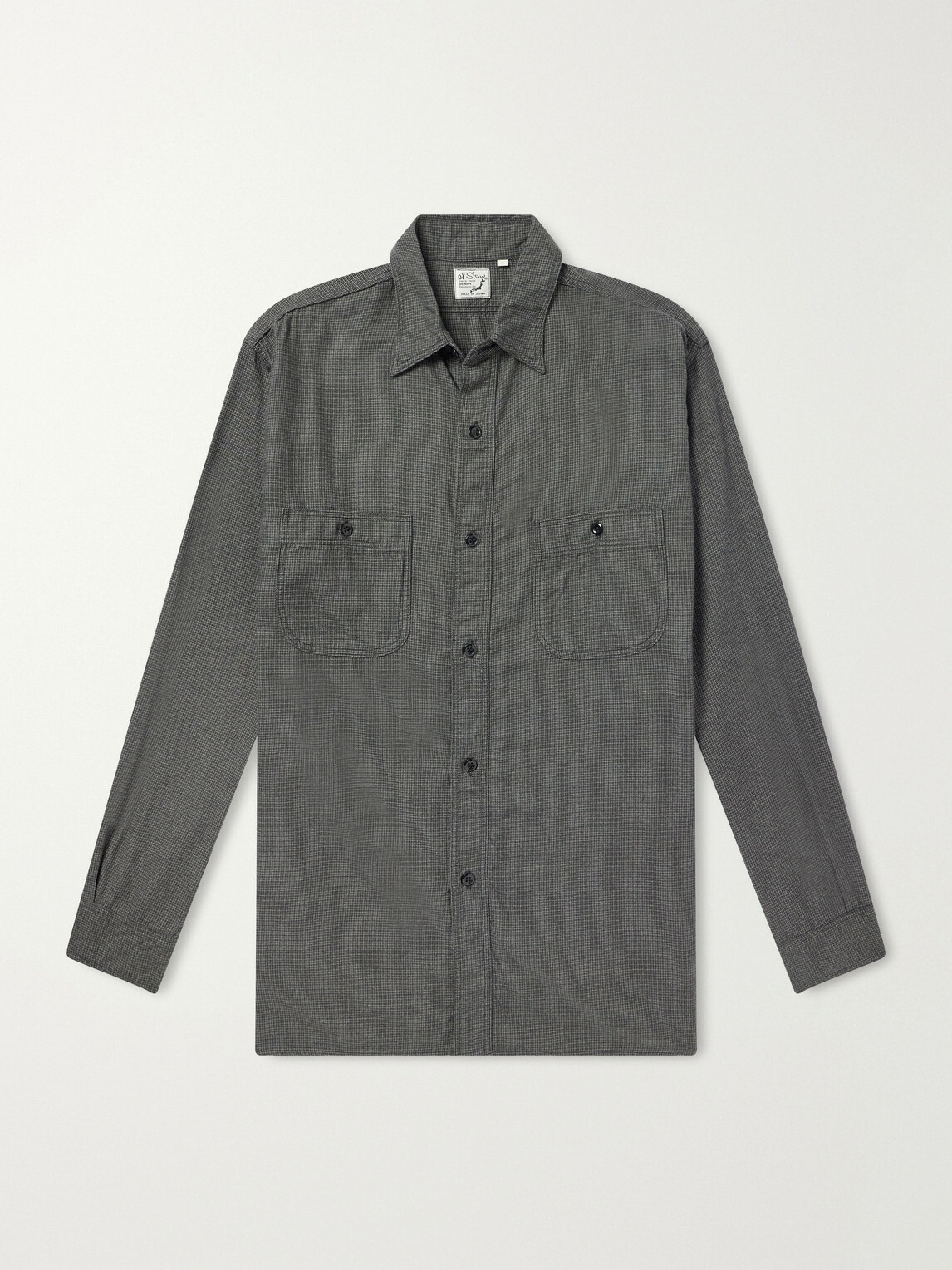 OrSlow - Checked Cotton and TENCEL™ Lyocell-Blend Flannel Shirt - Gray
