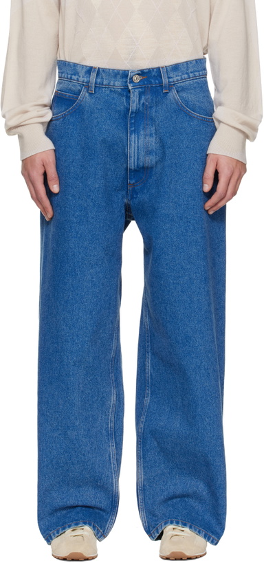 Photo: Marni Blue Bleached Coated Jeans